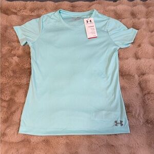 NWT Under Armour Aqua Performance Tee Small Heat Gear Semi—Fitted